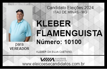 Candidato KLEBER FLAMENGUISTA 2024 - ITAÚ DE MINAS - Eleições