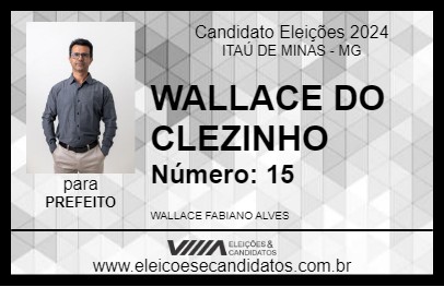 Candidato WALLACE DO CLEZINHO 2024 - ITAÚ DE MINAS - Eleições