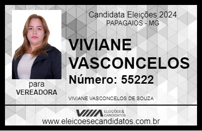 Candidato VIVIANE VASCONCELOS 2024 - PAPAGAIOS - Eleições