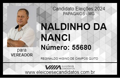 Candidato NALDINHO DA NANCY 2024 - PAPAGAIOS - Eleições