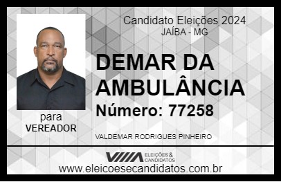 Candidato DEMAR DA AMBULÂNCIA 2024 - JAÍBA - Eleições