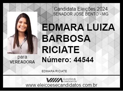 Candidato EDMARA RICIATE 2024 - SENADOR JOSÉ BENTO - Eleições