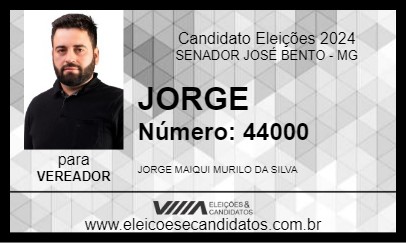 Candidato JORGE  2024 - SENADOR JOSÉ BENTO - Eleições