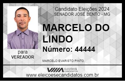 Candidato MARCELO DO LINDO 2024 - SENADOR JOSÉ BENTO - Eleições