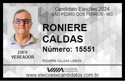 Candidato RONIERE CALDAS 2024 - SÃO PEDRO DOS FERROS - Eleições