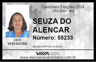 Candidato SEUZA DO ALENCAR 2024 - ORIZÂNIA - Eleições