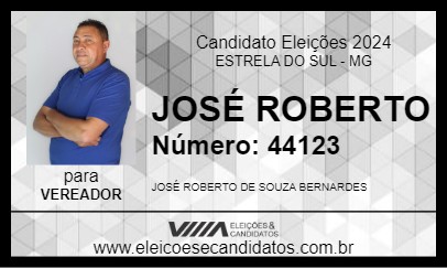 Candidato JOSÉ ROBERTO 2024 - ESTRELA DO SUL - Eleições