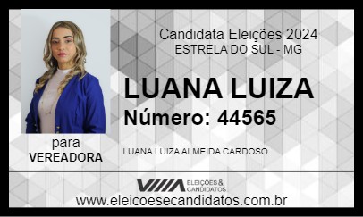 Candidato LUANA LUIZA 2024 - ESTRELA DO SUL - Eleições