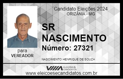 Candidato SR NASCIMENTO 2024 - ORIZÂNIA - Eleições