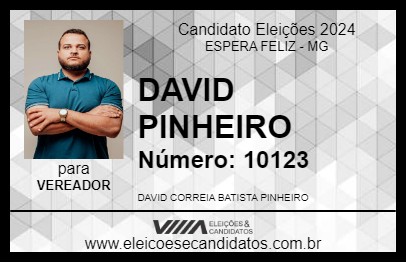 Candidato DAVID PINHEIRO 2024 - ESPERA FELIZ - Eleições