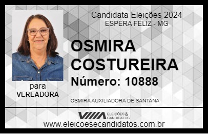 Candidato OSMIRA COSTUREIRA  2024 - ESPERA FELIZ - Eleições