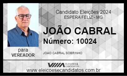 Candidato JOÃO CABRAL 2024 - ESPERA FELIZ - Eleições