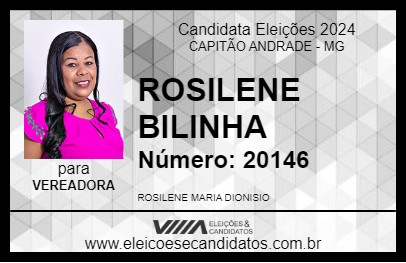 Candidato ROSILENE BILINHA 2024 - CAPITÃO ANDRADE - Eleições