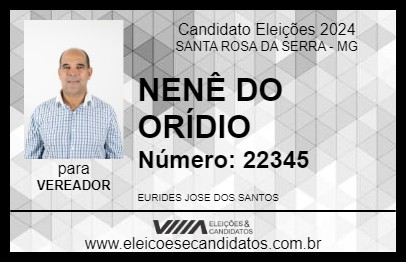 Candidato NENÊ DO ORÍDIO 2024 - SANTA ROSA DA SERRA - Eleições