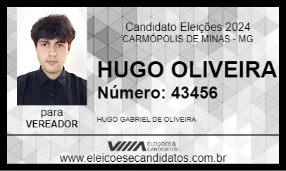 Candidato HUGO OLIVEIRA 2024 - CARMÓPOLIS DE MINAS - Eleições