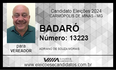 Candidato BADARÓ 2024 - CARMÓPOLIS DE MINAS - Eleições