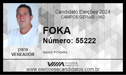 Candidato FOKA 2024 - CAMPOS GERAIS - Eleições