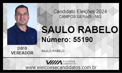 Candidato SAULO RABELO 2024 - CAMPOS GERAIS - Eleições