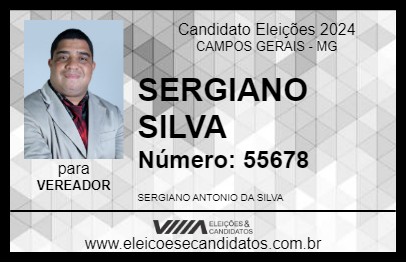 Candidato SERGIANO SILVA 2024 - CAMPOS GERAIS - Eleições