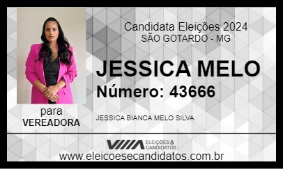 Candidato JESSICA MELO 2024 - SÃO GOTARDO - Eleições