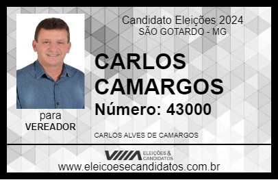 Candidato CARLOS CAMARGOS 2024 - SÃO GOTARDO - Eleições