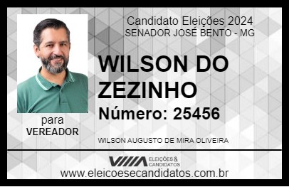 Candidato WILSON DO ZEZINHO 2024 - SENADOR JOSÉ BENTO - Eleições