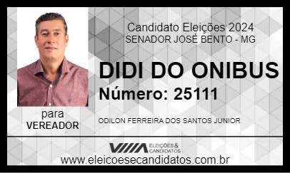 Candidato DIDI DO ONIBUS 2024 - SENADOR JOSÉ BENTO - Eleições