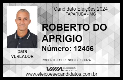 Candidato ROBERTO DO APRIGIO 2024 - TAPARUBA - Eleições