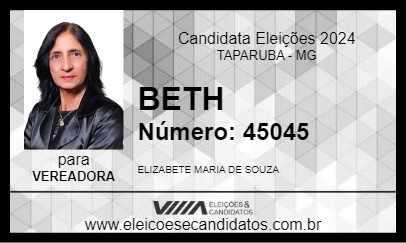 Candidato BETH 2024 - TAPARUBA - Eleições