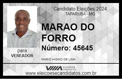 Candidato MARAO DO FORRO 2024 - TAPARUBA - Eleições