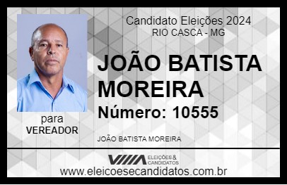 Candidato JOÃO BATISTA MOREIRA 2024 - RIO CASCA - Eleições