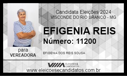 Candidato EFIGENIA REIS 2024 - VISCONDE DO RIO BRANCO - Eleições