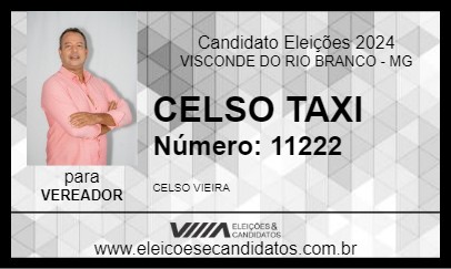 Candidato CELSO TAXI 2024 - VISCONDE DO RIO BRANCO - Eleições