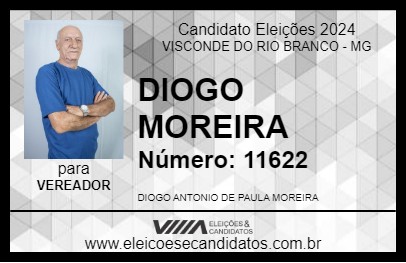 Candidato DIOGO MOREIRA 2024 - VISCONDE DO RIO BRANCO - Eleições