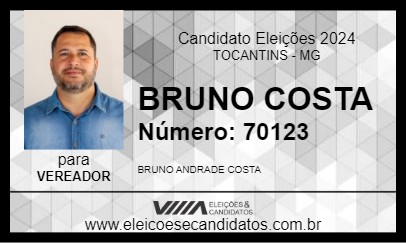 Candidato BRUNO COSTA 2024 - TOCANTINS - Eleições