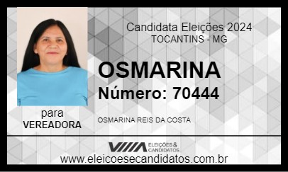 Candidato OSMARINA 2024 - TOCANTINS - Eleições