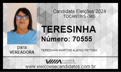 Candidato TERESINHA 2024 - TOCANTINS - Eleições