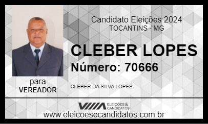 Candidato CLEBER LOPES 2024 - TOCANTINS - Eleições