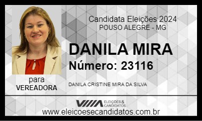 Candidato DANILA MIRA 2024 - POUSO ALEGRE - Eleições