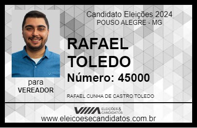 Candidato RAFAEL TOLEDO 2024 - POUSO ALEGRE - Eleições