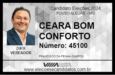 Candidato CEARA BOM CONFORTO 2024 - POUSO ALEGRE - Eleições