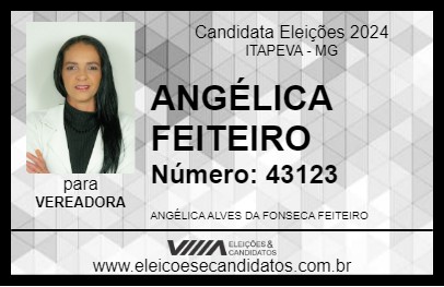 Candidato ANGÉLICA FEITEIRO 2024 - ITAPEVA - Eleições