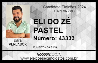 Candidato ELI DO ZÉ PASTEL 2024 - ITAPEVA - Eleições