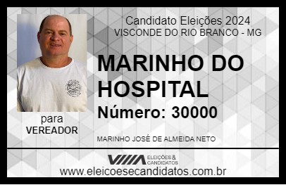 Candidato MARINHO DO HOSPITAL 2024 - VISCONDE DO RIO BRANCO - Eleições