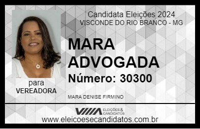 Candidato MARA ADVOGADA 2024 - VISCONDE DO RIO BRANCO - Eleições