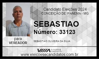 Candidato SEBASTIAO 2024 - CONCEIÇÃO DE IPANEMA - Eleições