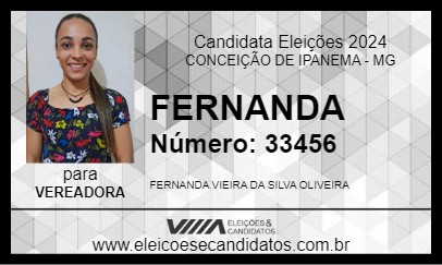 Candidato FERNANDA 2024 - CONCEIÇÃO DE IPANEMA - Eleições