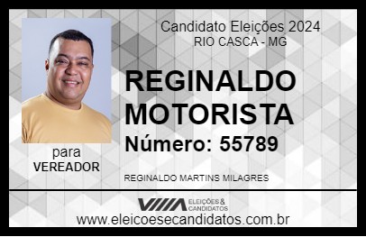 Candidato REGINALDO MOTORISTA 2024 - RIO CASCA - Eleições