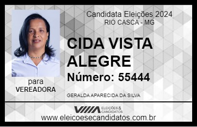 Candidato CIDA VISTA ALEGRE 2024 - RIO CASCA - Eleições