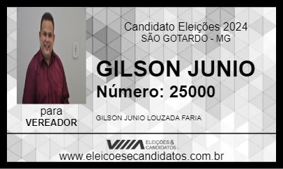 Candidato GILSON JUNIO 2024 - SÃO GOTARDO - Eleições